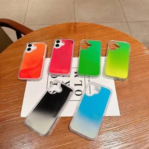 Offre Spéciale lumineux néon Quicksand liquide <span class=keywords><strong>coque</strong></span> de téléphone pour <span class=keywords><strong>iPhone</strong></span> 13 Pro Max PC matériel luminescent TPU Plus modèle - Product Image 3