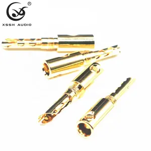 Male Banana Plug YIVO XSSH Audio Wholesales OEM ODM DIY Gold Plated Electrical Plugs HIFI 5mm Audio Jack Banana Plug Connector