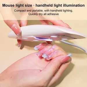 Mini-séchoir à ongles 6W portable, lampe UV LED 6 LED pour manucure, utilisation domestique, pour sécher le vernis à ongles, avec câble USB - Product Image 5