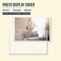 Porte-cartes de visite en PVC transparent avec couvercle pour affichage photo, stockage archivistique sans acide, sans fermeture