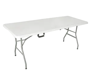도매 공장 휴대용 피크닉 야외 플라스틱 72 인치 접이식 테이블 접이식 가구 6ft 플라스틱 접이식 테이블