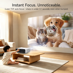 Proyector <span class=keywords><strong>Inteligente</strong></span> <span class=keywords><strong>Google</strong></span> a <span class=keywords><strong>Precio</strong></span> de Fábrica, 1900 ANSI, Certificado por Netflix, Enfoque Automático TOF, <span class=keywords><strong>Altavoz</strong></span> de 40W, Relación de Contraste de 22,000:1, Compatible con 4K - Product Image 4