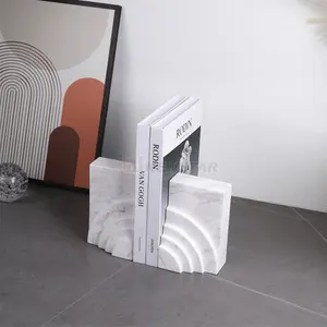 Newstar Hot Selling Einzigartige Marmor Buchs tütze Home Decorative Special Geschenk Marmor Bücher ständer Halter Buchs tützen