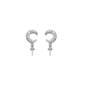 Conjunto de Joyería DIY para Mujer con Colgante de Plata S925 y Pendientes de Perla Huecos 1257, Accesorios de Cristal, Modelo Wenchi 15738 - Product Image 5