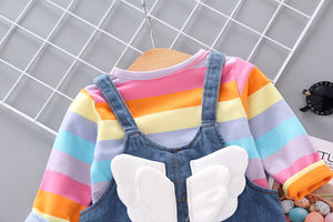 Ropa Infantil de Boutique, Ropa para Bebés, Suéter, Jeans con Tirantes para Niños, Conjuntos para Colorear - Product Image 5