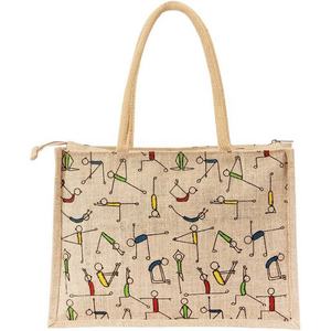 Sac de plage en jute écologique de grande taille pour femme, en gros, avec logo imprimé personnalisé - Product Image 6