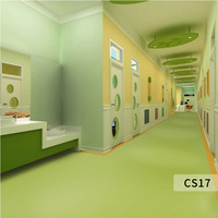 Hot Selling PVC Kunststoff rutsch feste Boden rolle Linoleum für Büro und Krankenhaus Wasserdichte Vinyl rolle für den Schul gebrauch