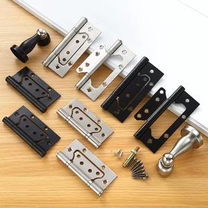 Stainless Steel Parent-Child Hinge Door Suction Hinge Three-in-one No Grooves Required Wooden Door Silent Hinge Hardware - Product Image 5