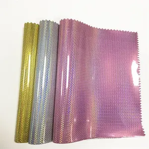 Wholesale 3D small water beads design wool sole artificial leather material for making bags and purse clothing