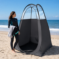 Tente de douche de camping portable pop-up avec structure en acier, abri de dressing/privacité étanche à une pièce pour les sorties estivales