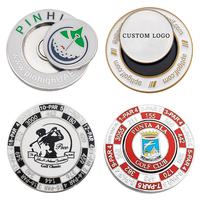 Accessoires de golf en métal personnalisés et économiques, marqueur de balle de golf magnétique, clip pour chapeau, marqueur de balle de golf
