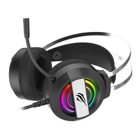 H2026D Havit Auriculares Gamer con Diadema de Doble Cabeza, Auriculares con Cable, Audífonos Gamer USB para PC