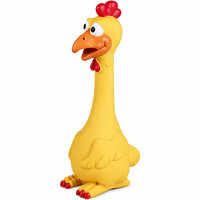 Jouets à mâcher pour animaux de compagnie en latex poulet hurlant de luxe, vente en gros d'usine, jouets couineurs pour chiens en caoutchouc naturel