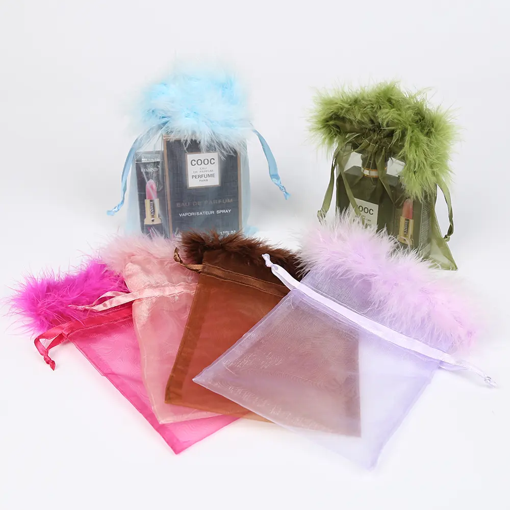 Pochettes en Organza colorées pour bijoux, lot de 50 pièces jetables, multifonctions, 4x6, 6x9, 9x12, sachets cosmétiques personnalisés