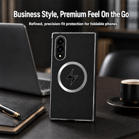 Coque de protection antichoc en PU électroplaqué, design fin et magnétique, style professionnel, sensation de luxe, pour Z Fold 8/7/6/5/4/3