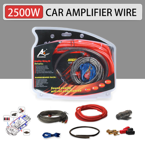 AK-4GA 4 Gauge 2500W <span class=keywords><strong>Voiture</strong></span> Audio Subwoofer Amplificateur Haut-Parleur Installation Fil Câble <span class=keywords><strong>Kit</strong></span> Installation <span class=keywords><strong>Kit</strong></span> - Product Image 3