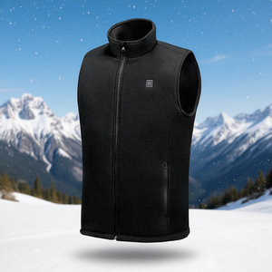 Gilet chauffant électrique léger pour homme, batterie 16000 mAh, 6 zones, 3 niveaux, polaire sans manches zippé pour sports d'hiver en extérieur - Product Image 2