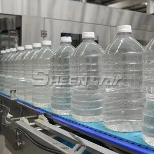 ماكينة تعبئة وتعبئة زجاجات بلاستيكية كبيرة سعة 5 لتر لسائل الماء النقي