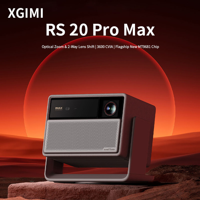 XGIMI RS 20 Pro Max 4K UHD 3600 CVIA Lumens Triple Laser Smart Projector Optical Zoom Lens Shift High Refresh Home Theater