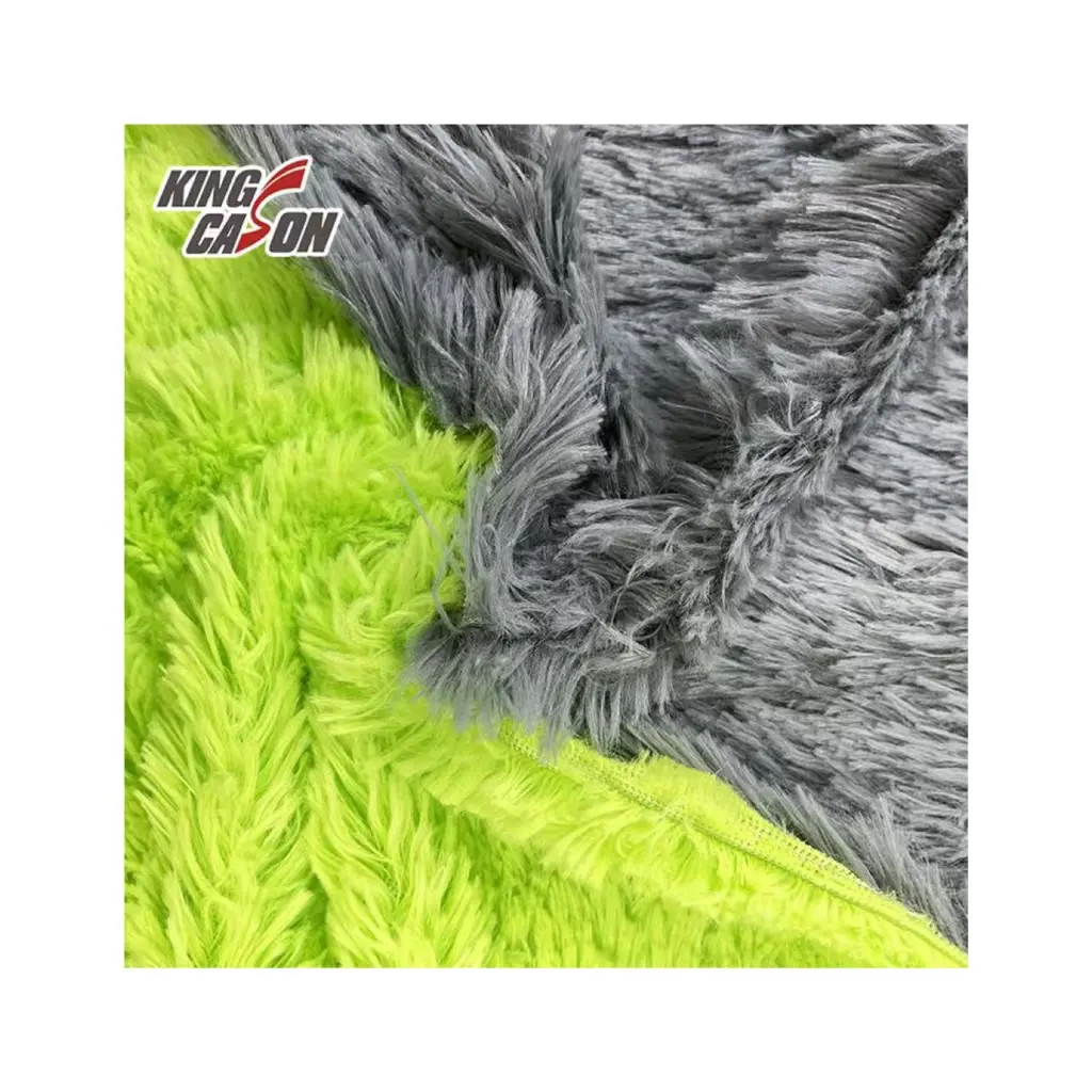 Fabricante 100% poliéster tejido felpa Color sólido hoja de plata sello 10mm 7mm 20mm tela PV para juguete manta alfombra textil para el hogar