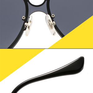 Qingqing-gafas de sol para hombre y mujer, lentes grandes de color Negro, Rosa, piloto, 2023 - Product Image 6