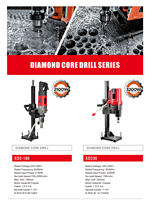 Perceuse à noyau diamanté professionnelle de 180 mm, 2100 W, vitesse variable, machine de perçage du béton, perceuse à eau manuelle pour la plomberie