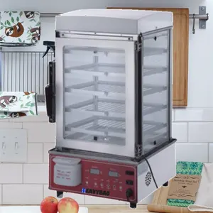 Heavybao Commercial Electric Food Steamer Bread Steam Showcase 5 Layer Electric Food Display Heat Preservation Cabinet