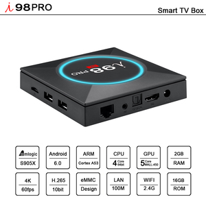 I98 PRO <span class=keywords><strong>Amlogic</strong></span> S905W kotak TV cerdas <span class=keywords><strong>Android</strong></span> <span class=keywords><strong>6</strong></span> Set Top Box pemutar Media 4K 2.4G Wifi BT 4.<span class=keywords><strong>0</strong></span> 100M H.265 2G 16G 1G 8G penjualan pabrik - Product Image 2
