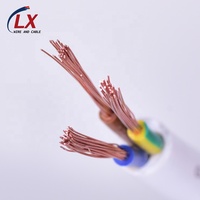 Câble électrique flexible isolé en PVC à 3 conducteurs en cuivre, couleur personnalisée, prix de gros usine