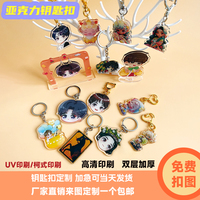 Gantungan Kunci Akrilik Foto Digital Anime Kartun Custom, Tahan Air, Ringan, Berbagai Gaya & Ukuran CuteClear