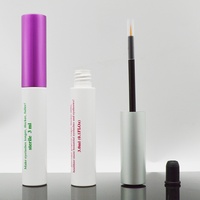 Flacon d'eyeliner magnétique de 5 ml avec bouchon en aluminium, contenant en plastique PETG, tube de gloss à lèvres, emballage pour colle à cils et sérum de croissance des cils