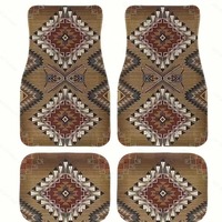 Tapis de sol de voiture de style bohème rétro, ensemble de quatre tapis de sol résistants à la saleté, vente en gros