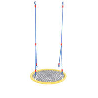Balançoire Nid d'Araignée en Corde Réglable et Métal Coloré, Personnalisable, pour Enfants et Adultes, Équipement de Trampoline et de Parc d'Aventures Extérieur