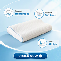 Oreiller de lit YUE RISE personnalisable, moderne, rafraîchissant, écologique, en mousse à mémoire de forme marine, avec soutien cervical anti-ronflement pour les dormeurs latéraux