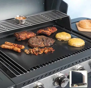 Plaque de cuisson <span class=keywords><strong>antiadhésive</strong></span> personnalisée en PTFE de qualité alimentaire facile à nettoyer Tapis de barbecue imperméables résistants à la chaleur - Product Image 4