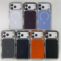 Coque de téléphone givrée de luxe pour iPhone 18 17 16 Pro Max 15 14 13 12 11 et Samsung S26 Ultra, magnétique, sans fil, antichoc