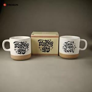 Tasse à café en grès personnalisée avec logo personnalisable, créative, noire et blanche, gravée au laser, <span class=keywords><strong>anniversaire</strong></span>, poterie, argile - Product Image 3
