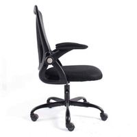 Chaise de bureau ergonomique pivotante en maille noire, grande capacité, extra large, confortable et moderne, pour le bureau à domicile