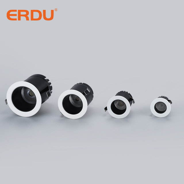 ERDU Factory Price 2W 3W 5W 7W Aluminum Housing Recessed Downlight Indoor Home Kitchen Bedroom Ceiling LED Mini Spotlight
