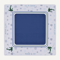 Tapis de Mahjong américain antidérapant en néoprène, motif Holly Jolly Christmas London, 33,5 pouces, silencieux, pour soirées de jeu en club NMJL