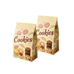 Sacs en papier avec fermeture à lien métallique pour emballages alimentaires, personnalisés avec logo imprimé, résistants à l'huile, pour biscuits, croissants, pain, toasts, pop-corn - Product Image 5