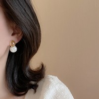 Pendientes Colgantes Coreanos Vintage al por Mayor, con Colores Contrastantes y Geometría Irregular, Pendientes de Esmalte para Mujer