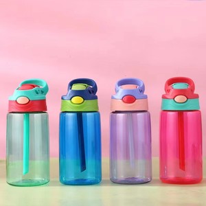 ขวดน้ำพกพาแบบน่ารัก 450 มล. ป้องกันการรั่วซึม ปลอดสาร BPA ผลิตจากพลาสติก พร้อมหลอดดูด สำหรับเด็กชาย เด็กหญิง ใช้ได้ทั้งที่โรงเรียน บ้าน และการเดินทาง - Product Image 6