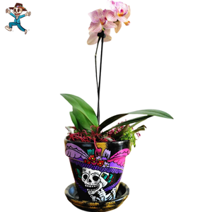 <span class=keywords><strong>Macetas</strong></span> de cerámica del Día DE LOS Muertos de México al por mayor de fábrica, maceta personalizable con temática de Halloween de gran tamaño para uso en el jardín - Product Image 5