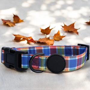 <span class=keywords><strong>Collar</strong></span> Clásico para Perro con Diseño a Cuadros Campestres, Lona Resistente con Forro de Neopreno Suave, <span class=keywords><strong>Collar</strong></span> Ajustable para Mascotas con Hebilla Resistente - Product Image 4