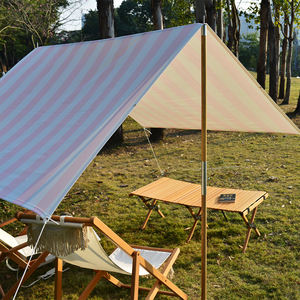 Tente de soleil vintage à cadre en A rayée - Poteau en aluminium de qualité supérieure pour les jardins de villas haut de gamme et les patios privés (Installation facile) - Product Image 2