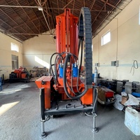 Foreuse de puits d'eau multifonctionnelle hydraulique à chenilles, propulsée au diesel, avec une profondeur de forage maximale de 300 m