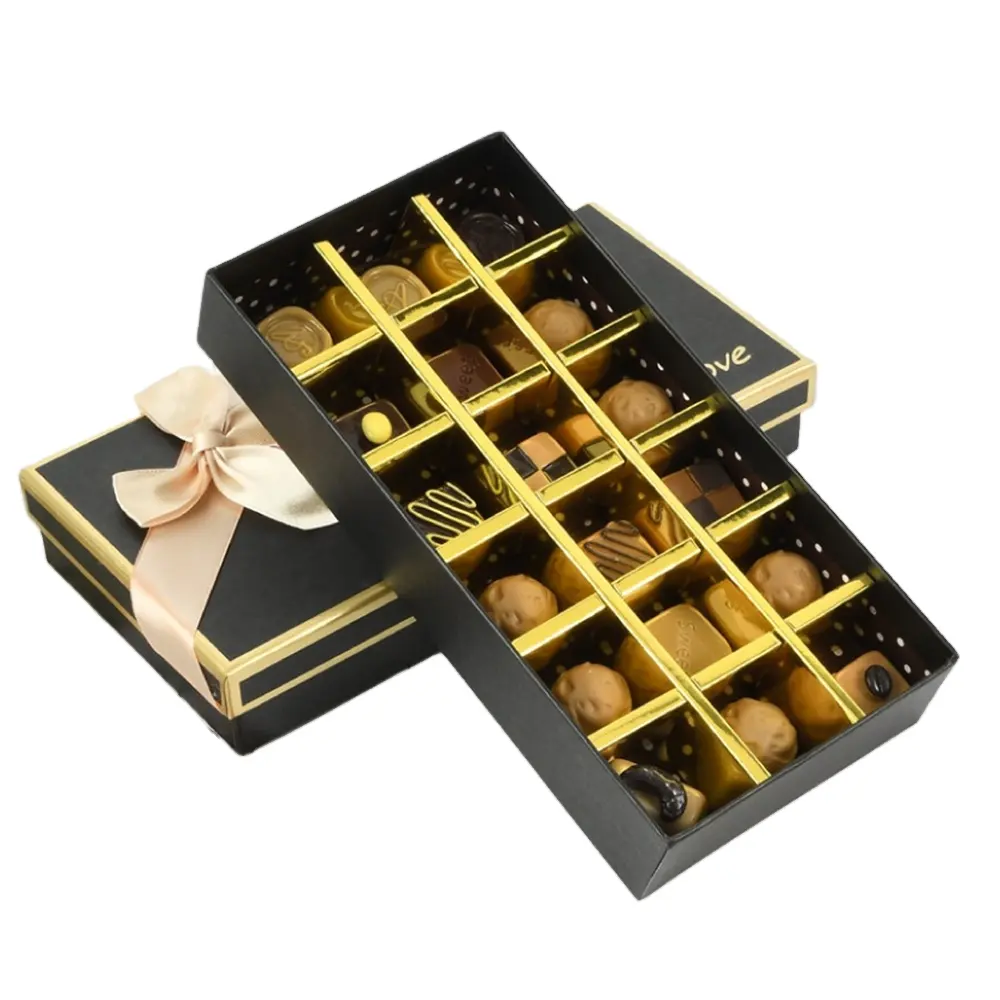 Christmas Chocolate Candy Gift Packaging Boxes Rigid Paper Packaging Box Custom Design Luxury Food Chocolate Folding Cake Box