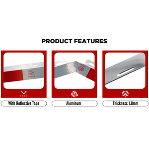 Réflecteur de garde-boue 24"x3" pour semi-remorque et camion, <span class=keywords><strong>bande</strong></span> droite en aluminium avec <span class=keywords><strong>bande</strong></span> réfléchissante - Product Image 5