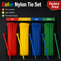 Attaches-câbles en nylon multicolores, attaches-câbles en plastique autobloquantes, attaches durables pour le câblage électrique, tri, emballage, industrie